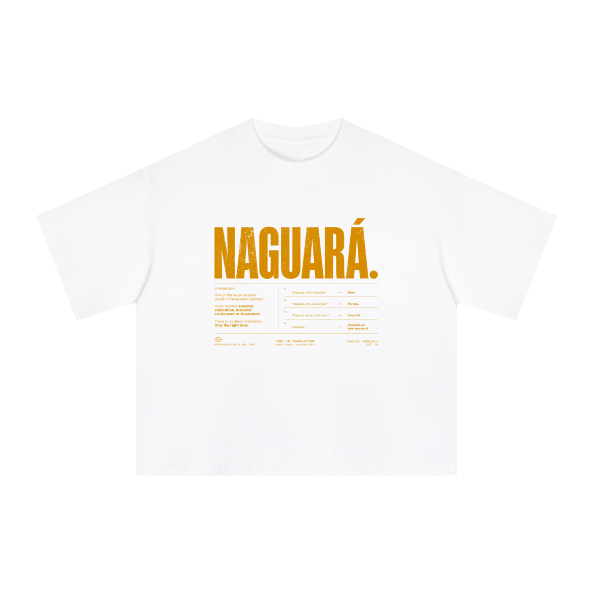 shirt,boxy,venezuela,words,language,naguara